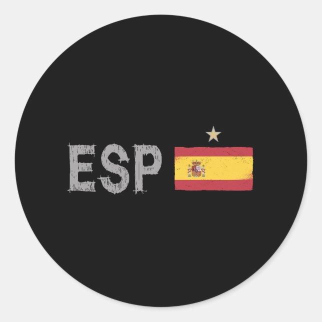 Spanien Fußball-Shirt Spanische Flagge Runder Aufkleber (Vorderseite)
