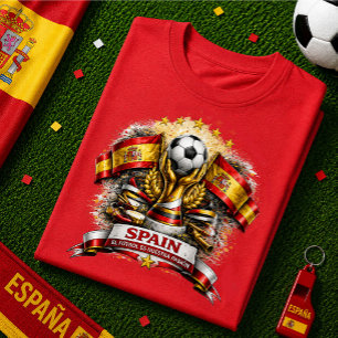 Spanien Fußballfan La Roja Fußball Weltmeisterscha T-Shirt