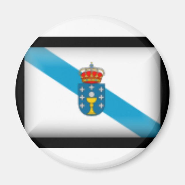 Spanien - Galicien - Flagge Magnet (Vorne)