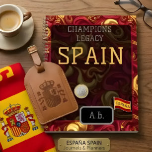 Spanien Global Stage Finalist Elite Rot & Gold L Notizbuch
