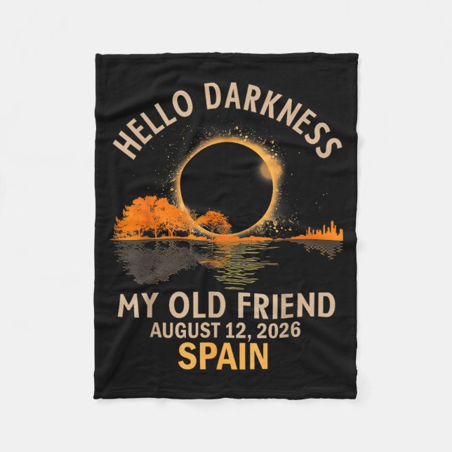 Spanien Hallo Dunkelheit Retro Alter Freund 12. Au Fleecedecke (Vorderseite)