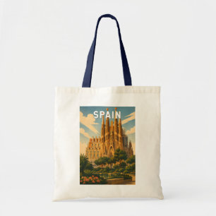Spanien Illustration Reise Kunst Vintage Tragetasche