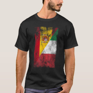 Spanien Italien Flaggen Spanisch Italienisch T-Shirt