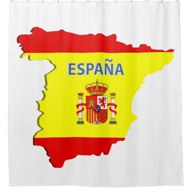 Spanien Karte Duschvorhang (Vorderseite)