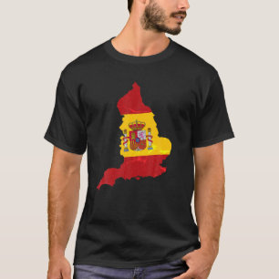 Spanien Karte Fußball Unterstützer Besucher Spanis T-Shirt