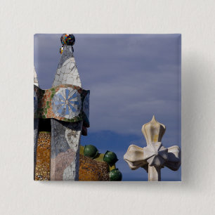 Spanien, Katalonien, Barcelona. Casa Batllo (1906) Button