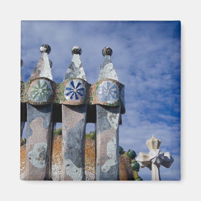 Spanien, Katalonien, Barcelona. Casa Batllo (1906) Magnet (Vorne)