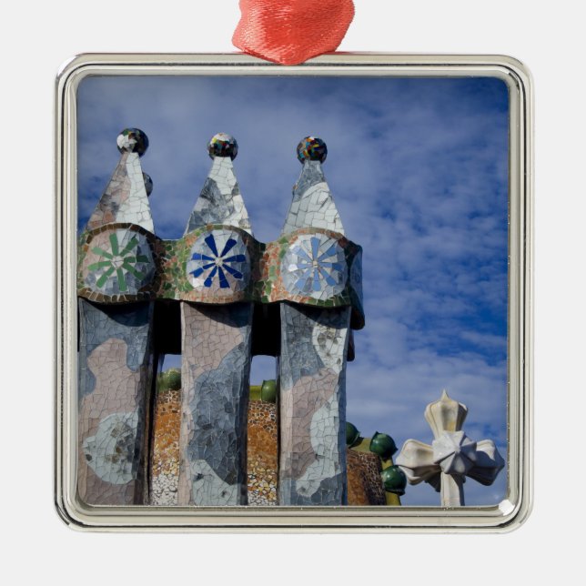 Spanien, Katalonien, Barcelona. Casa Batllo (1906) Ornament Aus Metall (Vorne)