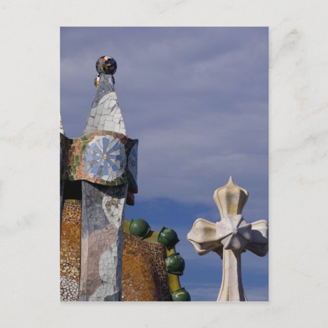 Spanien, Katalonien, Barcelona. Casa Batllo (1906) Postkarte (Vorderseite)