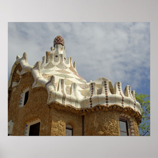 Spanien, Katalonien, Barcelona. Park Guell, 2 Poster (Vorne)