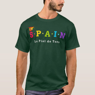 Spanien La Piel de Toro Die Bullen-Flag-Version T-Shirt