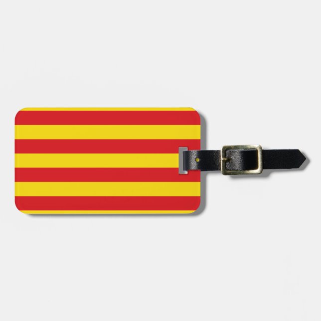 Spanien: La Senyera Katalonien Gepäckanhänger (Vorderseite horizontal)