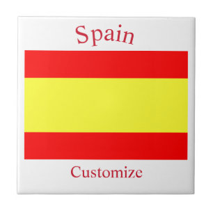 Spanien Landesflagge Thunder_Cove Fliese