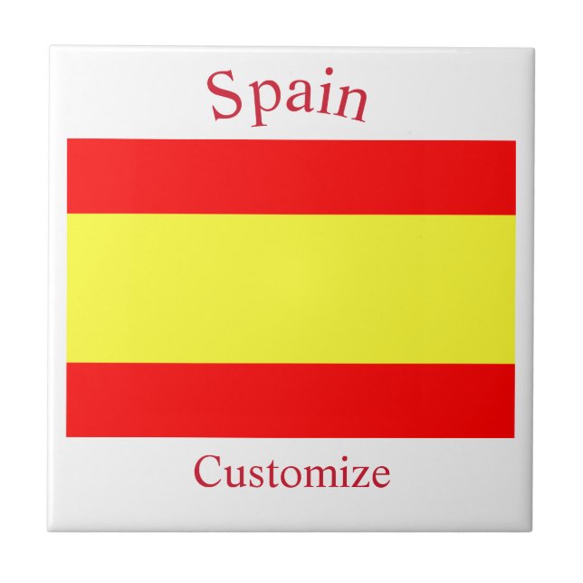 Spanien Landesflagge Thunder_Cove Fliese (Vorderseite)