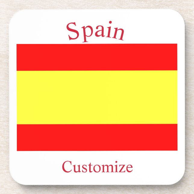 Spanien Landesflagge Thunder_Cove Getränkeuntersetzer (Vorderseite)