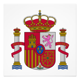 Spanien Landeswappen Symbol Emblem Flagge Fotodruck