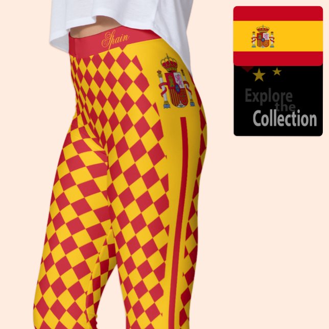 Spanien - Leggings, Mode, Spanische Flagge Leggings (Von Creator hochgeladen)