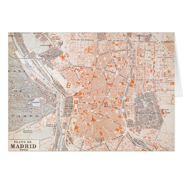 Spanien: Madrid-Karte, C1920 (Vorderseite (Horizontal))