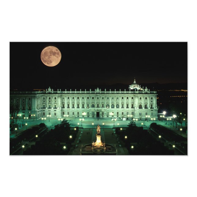 Spanien, Madrid, Königlicher Palast und Plaza de E Fotodruck (Vorne)
