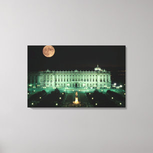 Spanien, Madrid, Königspalast und Plaza de Leinwanddruck