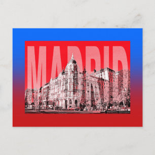 spanien madrid postkarte
