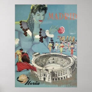 Spanien - Madrid Vintage-Reiseposter Poster