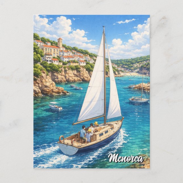 Spanien Menorca Postkarte (Vorderseite)