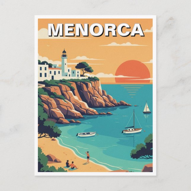 Spanien Menorca Postkarte (Vorderseite)