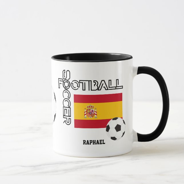 SPANIEN Personalisierter Fußball Tasse (Rechts)