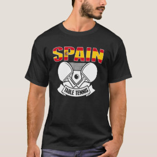 Spanien Ping Pong Spanische Tischtennis Team Unter T-Shirt
