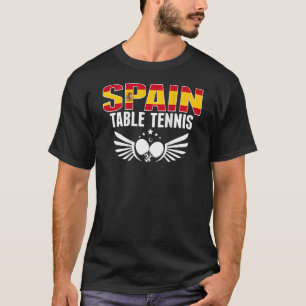 Spanien Ping Pong Spanischer Tischtennis-Team-Unte T-Shirt