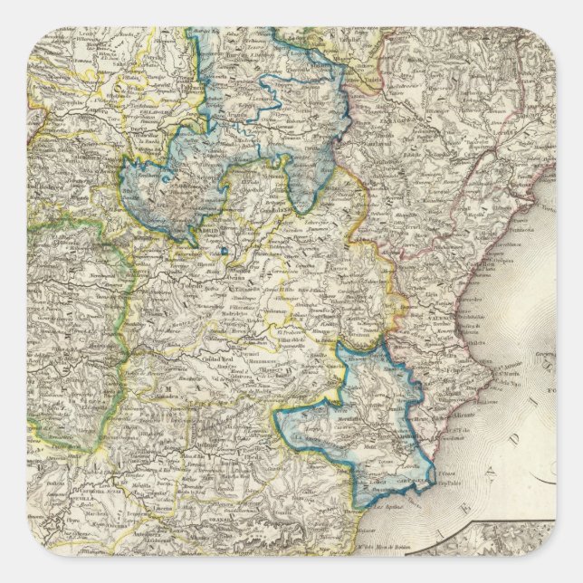 Spanien, Portugal 5 Quadratischer Aufkleber (Vorderseite)