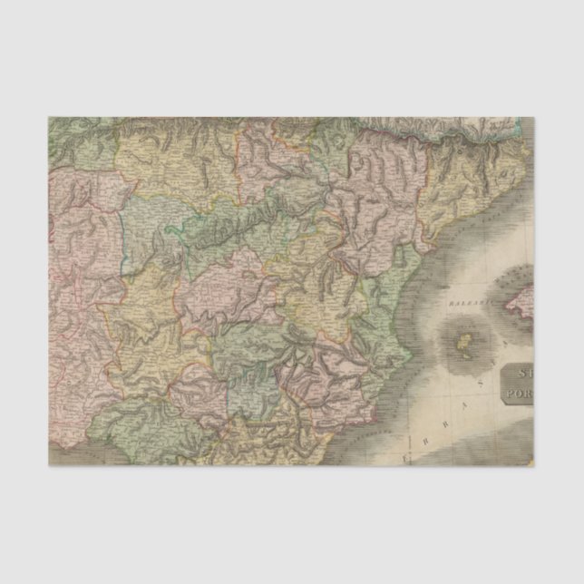 Spanien, Portugal 7 Seidenpapier (Vorderseite)