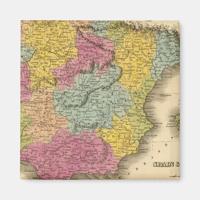 Spanien, Portugal 8 Magnet (Vorne)