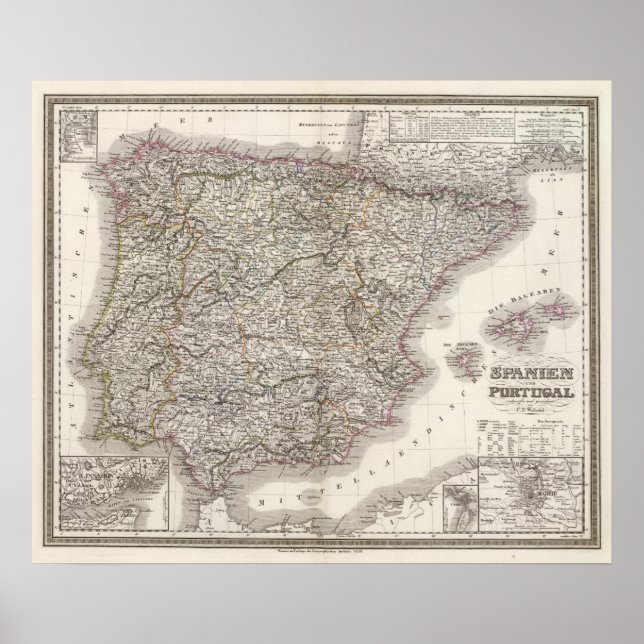 Spanien, Portugal Poster (Vorne)