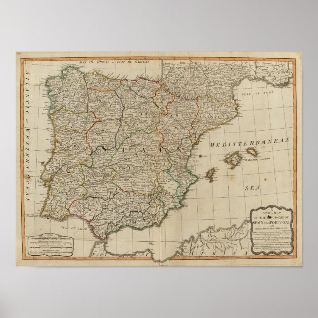 Spanien, Portugal Poster (Vorne)