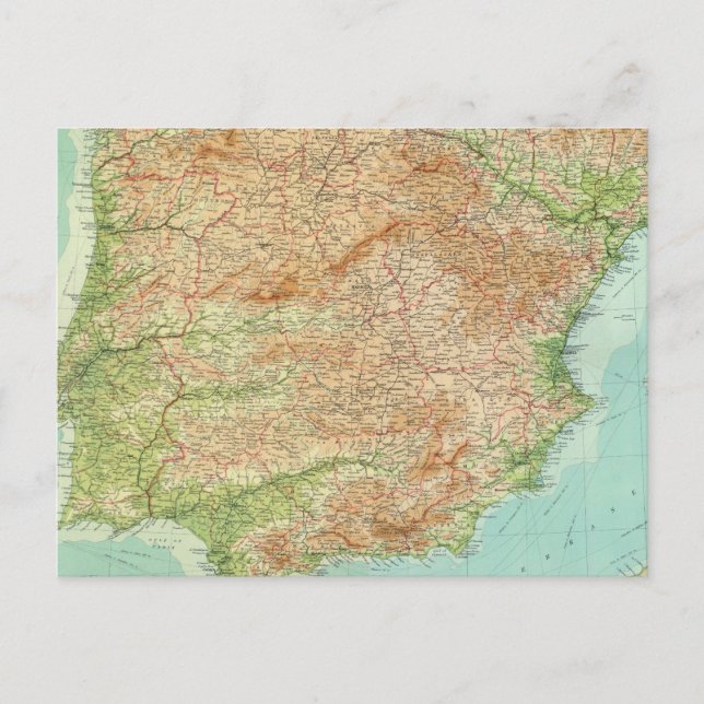 Spanien, Portugal Postkarte (Vorderseite)