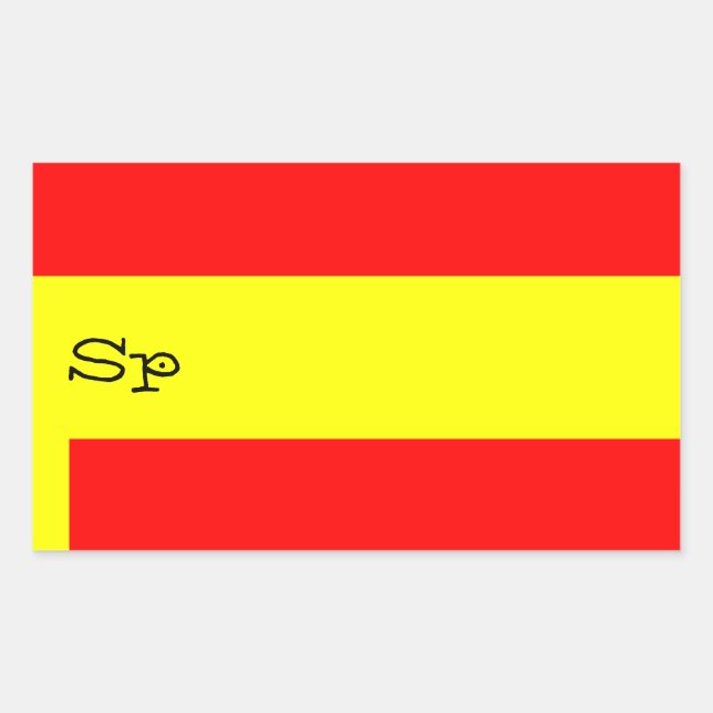 SPANIEN RECHTECKIGER AUFKLEBER (Vorderseite)