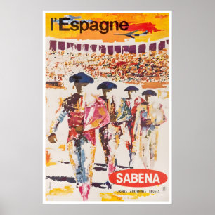 Spanien Reiseplakat Stierkämpfer Kunst Matador Poster