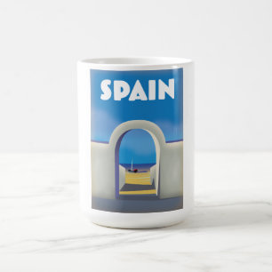 Spanien Retro-Urlaub Kunst Kaffeetasse