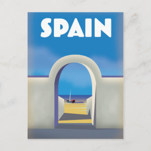 Spanien Retro-Urlaubskunst Postkarte