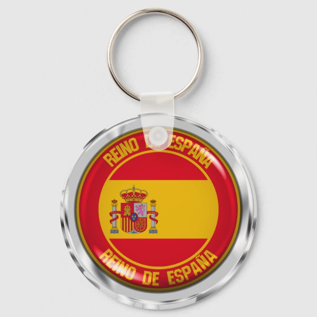 Spanien Runde Emblem Schlüsselanhänger (Vorderseite)