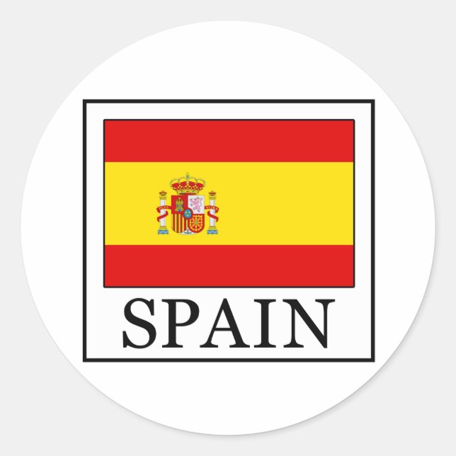 Spanien Runder Aufkleber (Vorderseite)