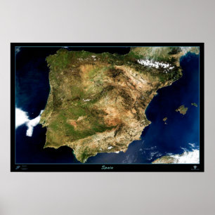 Spanien: Satellitenposter Poster
