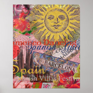 Spanien Sonnenschein Spanische Reise Urlaub Poster