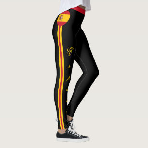 Spanien & Spanien Flag Mode, Reise-/Sportfans Leggings