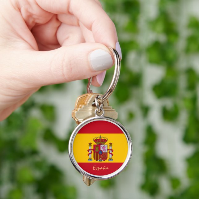Spanien & Spanien Flag Mode, Reise-/Sportfans Schlüsselanhänger (Hand)