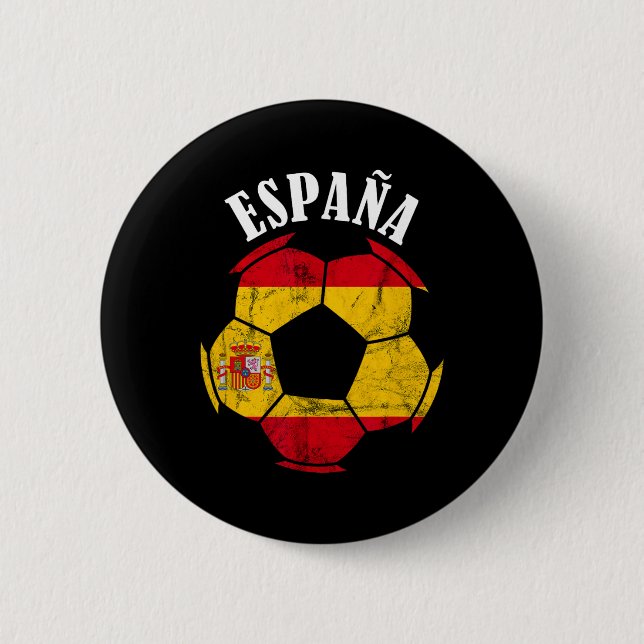 Spanien Spanien Flagge Spanien Fußballspieler Span Button (Vorderseite)