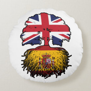 Spanien Spanien Großbritannien Vereinigtes Königre Rundes Kissen