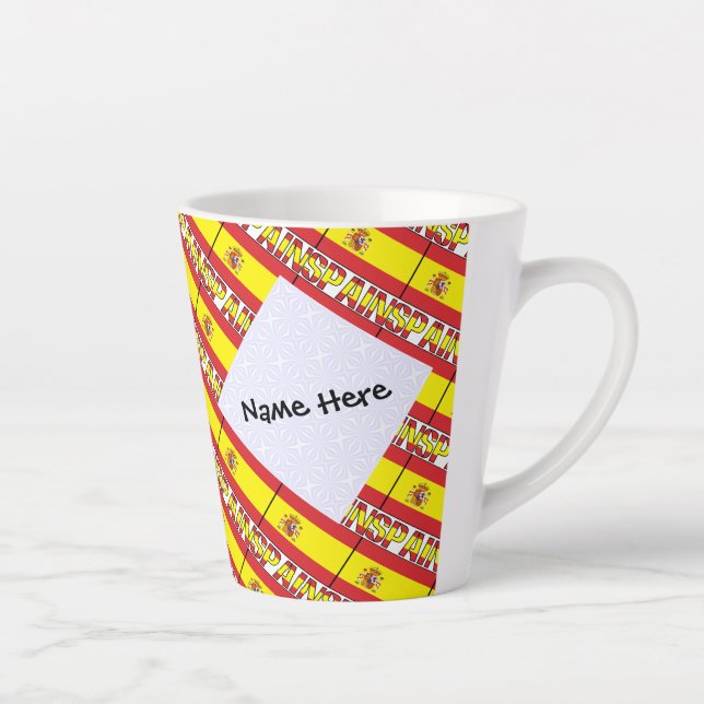 Spanien - Spanische Flagge Personalisiert Milchtasse (Rechts)